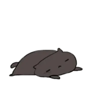 💘 6cc4119a kat, slaperig, schattig, dier, cartoon, liggend telegram sticker