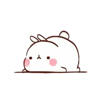 💘 862601f3 molang, konijntje, schattig, kawaii, dier, konijn telegram sticker