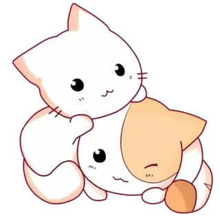 💘 96d20540 kat, kitten, schattig, dier, huisdier, kawaii, cartoon, sticker telegram sticker