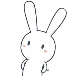 💘 a4472bcf konijn, schattig, cartoon, dier telegram sticker