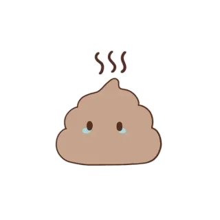 💘 d7104a6f poep, emoji, verdrietig, bruin, schattig, toilet, feces telegram sticker
