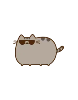 💘 e1cf78db Pusheen kat, zonnebril, cool, schattig, cartoon, dier telegram sticker