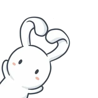 💘 ef866706 konijn, schattig, sticker, dier, cartoon telegram sticker