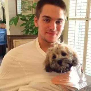 🍃 5be23506 남자, 개, 애완 동물, 인물 사진, 동물, 우정 telegram sticker