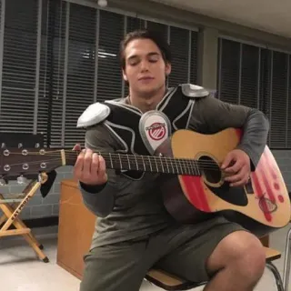 🍃 c773c882 기타, 음악, 공연, 음악가, 어깨 패드, 노래 telegram sticker