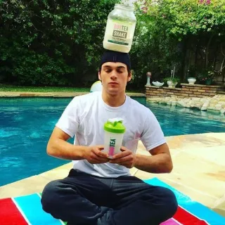 🍃 d57c19a7 TEA 남자, 차, 쉐이크, 웰빙, 요가, 수영장, 건강, 피트니스 telegram sticker