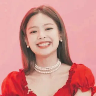 ➖ ad1b2608 Jennie человек, женщина, улыбка, портрет, ожерелье, kpop, певец telegram sticker