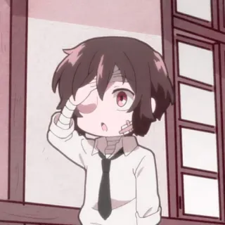 🍭 eb627035 Osamu Dazai Bungo Stray Dogs Anime, Chibi, Dazai, Bungo Stray Dogs, Imut, Perban telegram sticker