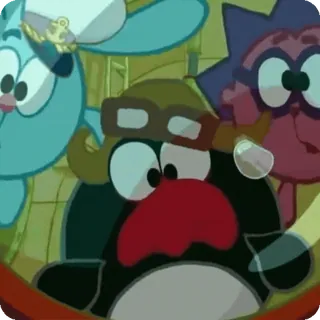 🐧 cfbb51a4 dessin animé, pilote, drôle, personnage whatsapp sticker