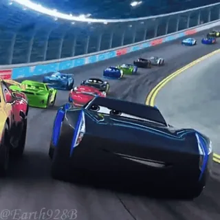 😎 44ebd0ad Lightning McQueen Cars 3 balapan, mobil, disney, kartun, animasi telegram sticker