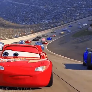 😂 bc930eb3 Lightning McQueen Cars mobil, lightning mcqueen, balapan, kartun, disney telegram sticker