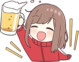🍺 0f3a28dc 맥주, 건배, 축하, 음료, 애니메이션, 만화 telegram sticker