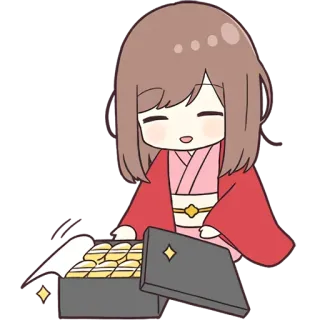 😊 b45c76e2 애니메이션, 귀여운, 일본, 여자, 음식, 간식 telegram sticker