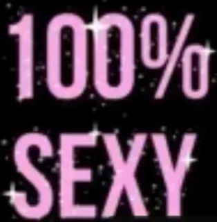 💯 a62d270a 100% SEXY seksi, merah muda, berkilau, teks, 100%, perayaan telegram sticker