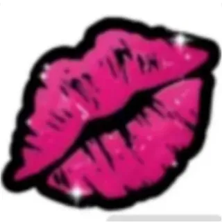 🫶 d80f572b bibir, ciuman, makeup, merah muda telegram sticker