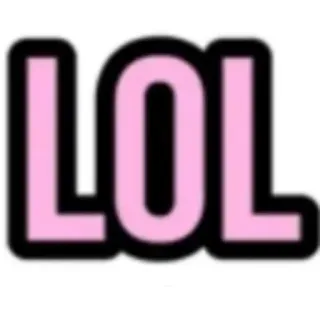 🖕 e3f9e66b LOL Meme, lol, tertawa, teks, gaul telegram sticker