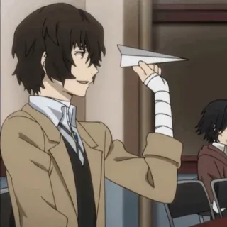 🧱 2e15fcbe Osamu Dazai Bungo Stray Dogs Anime, Manga, Bungo Stray Dogs, Osamu Dazai, Papierflieger, Dazai whatsapp sticker