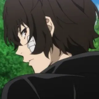 🧱 f27700ed Osamu Dazai Bungou Stray Dogs Anime, Pflaster, Osamu Dazai, Bungo Stray Dogs, Cartoon, Figur whatsapp sticker