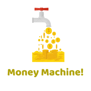 💵 44676070 Money Machine! dinero, máquina, oro, monedas, riqueza telegram sticker