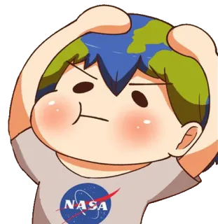 😱 1b6c6a57 NASA NASA, 太空, 地球, 贴纸, 卡通, 科学 telegram sticker