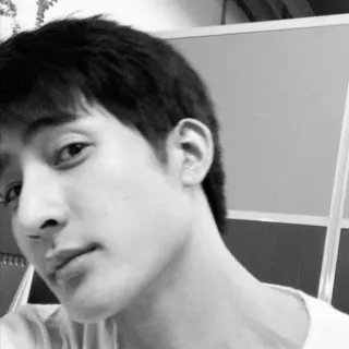 🐨 6acb9dcd ポートレート, 男性, 顔写真, モノクロ, 白黒 telegram sticker