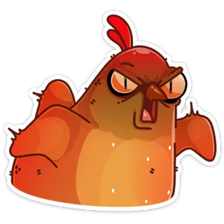 🤬 252da83f 鸟, 生气, 中指, 卡通 telegram sticker