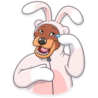 😂 7434bafd 개, 동물, 토끼, 코스튬, 만화, 귀여운, 웃긴 whatsapp sticker