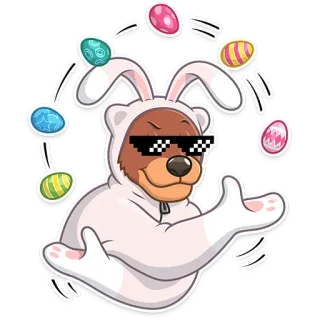Easter Bear whatsapp stickers