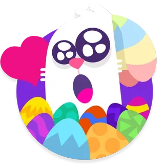 🐇 327010aa 复活节, 兔子, 彩蛋, 可爱, 卡通, 贴纸 telegram sticker
