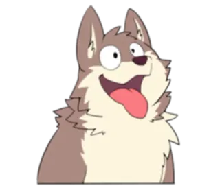 🏞 124b9a6d собака, мультфильм, животное, питомец, счастливый, милый whatsapp sticker