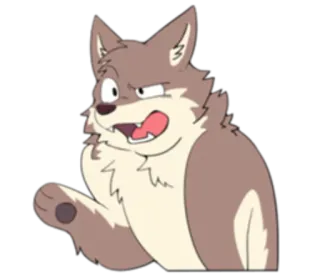 🏞 165d9c7a волк, мультфильм, животное, фурри whatsapp sticker