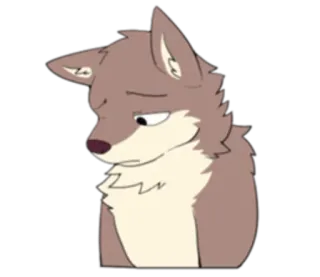 🏞 8033242e волк, грустный, животное, милый, мультфильм, пушистый whatsapp sticker