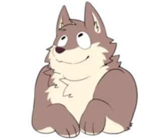 🏞 98f50aac собака, животное, мультфильм, волк, фурри whatsapp sticker