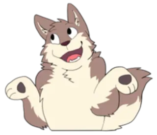 🏞 a4846ef5 собака, мультфильм, животное, милый, счастливый, веселый whatsapp sticker