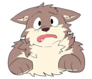 🏞 f1f538b7 волк, животное, мультфильм, наклейка, грустный, тревога, милый whatsapp sticker