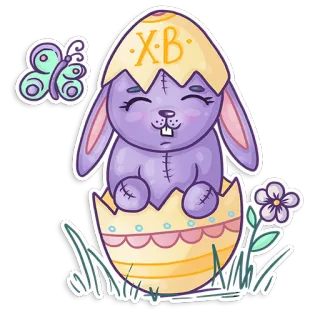 Easter Rabbit Toy telegram stickers
