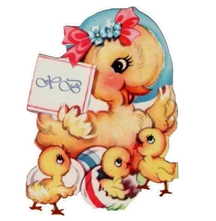 🐤 9195cc98 цыплёнок, маленький цыплёнок, пасха, пасхальный цыплёнок, бант, яйца, милый telegram sticker