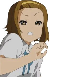 😨 3bbec3bf anime, cartoon, girl, k-on telegram sticker