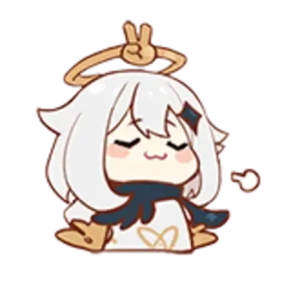 😏 4c52539b Paimon Genshin Impact Paimon, Genshin Impact, anime, video game, kawaii, cute, sticker telegram sticker