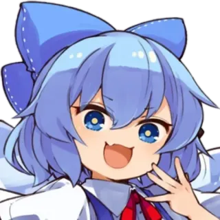 😈 a7b98fe9 anime, cartoon, cute, girl, blue hair, character telegram sticker