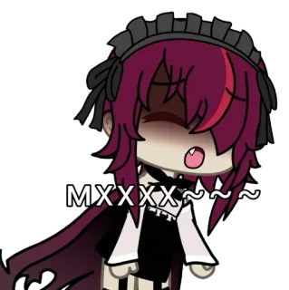 🍷 8417c583 MXXXXX~~~ gacha, anime, cartoon, character, avatar telegram sticker