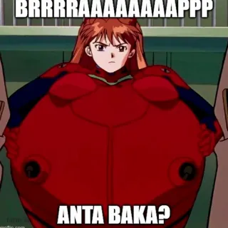 🎈 520e9125 Asuka Langley Soryu Neon Genesis Evangelion BRRRRAAAAAAAAAPP
ANTA BAKA? Anime, Manga, Meme, Baka, Evangelion, Asuka Langley Soryu, NTA Baka telegram sticker