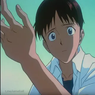 ☺️ 79512e42 Shinji Ikari Neon Genesis Evangelion t.me/iameball Anime, Personnage, Triste, Evangelion, Shinji, Main telegram sticker