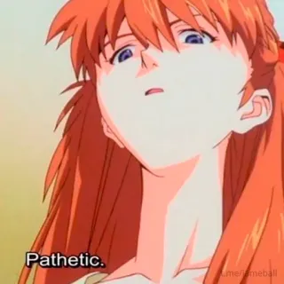 😔 7d4d7017 Asuka Langley Soryu Neon Genesis Evangelion Pathetic. Asuka Langley Soryu, Neon Genesis Evangelion, Anime, pathétique, condescendant, Manga, Personnage telegram sticker