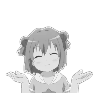 😅 299ba92e Fille anime, Haussement d'épaules, Indifférent, Mignon, Dessin animé, Gris telegram sticker