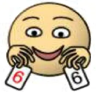 😀 83b6be20 Emoji, Cartas, 6, Número, Juego, Naipes telegram sticker