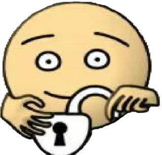 🔓 062450ed Emoji, Cadenas, Sécurité, Coffre-fort, Dessin animé, Drôle whatsapp sticker