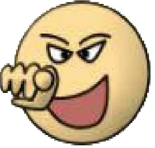 😂 5801a445 Emoji, Doigt pointé, Expression, Smiley, Dessin animé, Jaune whatsapp sticker