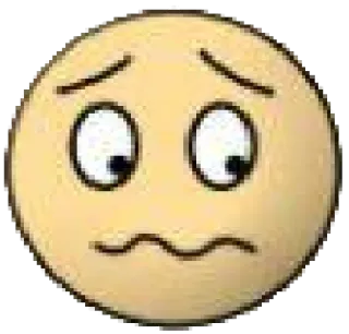 😖 68986f93 Émoji, Expression, Inquiet, Préoccupé, Anxieux, Visage whatsapp sticker