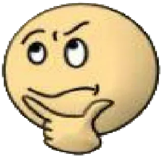 🤔 afe144ba penser, emoji, pensif, considérer, méditer, question, incertain whatsapp sticker